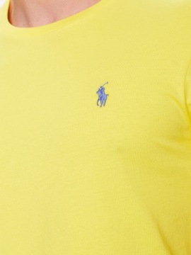 koszulka meska polo ralph lauren bawelniana tshirt meski żółty PREMIUM