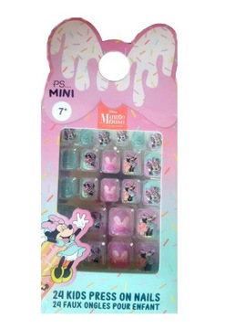 Disney Tipsy Myszka Minnie Primark 24 szt dziewczynki sztuczne paznokcie