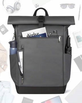 Plecak Unisex 25L-30L Zrolowany Laptop do 17 Cali