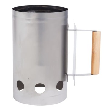 KOMIN DO ROZPALANIA WĘGLA BRYKIETU BBQ KOMINKA OGNISKA GRILLA 26x17cm Sre30