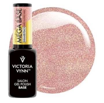 VICTORIA VYNN Lakier Hybrydowy MEGA BASE Shimmer Peach 8ml
