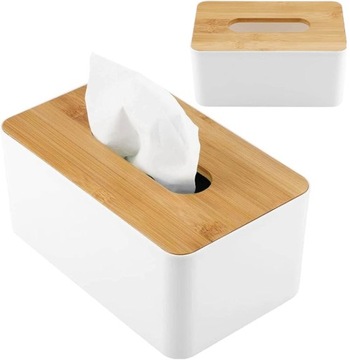 Контейнер для салфеток для держателя салфеток Диспенсер с крышкой из бамбука