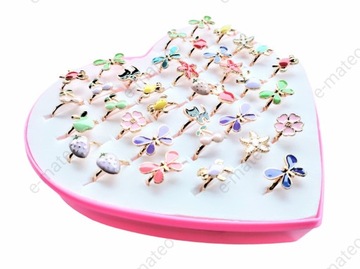 КОЛЬЦА для девочек Комплект УКРАШЕНИЙ 36 шт.