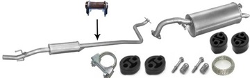 TOYOTA YARIS 1.0 99-05r TŁUMIK KOŃCOWY ŚRODKOWY