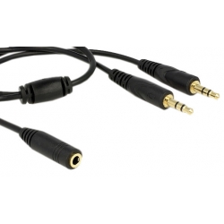 Rozgałęziacz Jack 3,5mm gn 4pin - 2x Jack 3,5mm wt