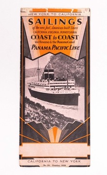 STARA ULOTKA PANAMA PACIFIC LINE 1929