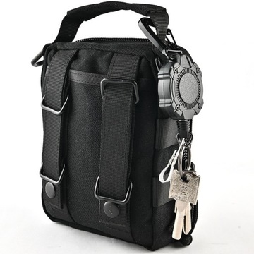 2x RETRAKTOR linka stalowa HEAVY DUTY zwijka na identyfikator klucze brelok