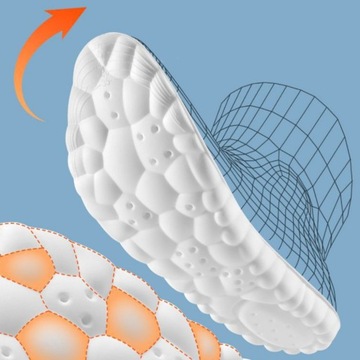 WKŁADKI DO BUTÓW AMORTYZUJĄCE MIĘKKIE NA BOLĄCE STOPY LEKKIE PIANKOWE 41-42