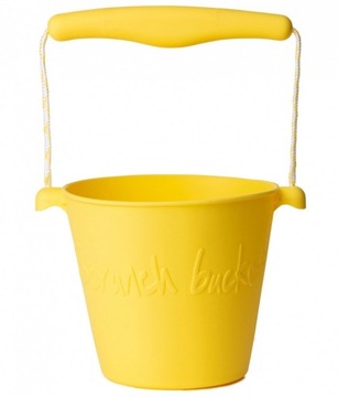 Scrunch Bucket Silikonowe składane wiaderko Żółte