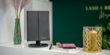 Складное зеркало для макияжа с подсветкой Humanas, увеличительное