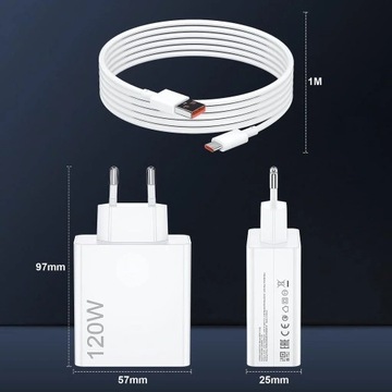 Ładowarka Xiaomi 120W Mi Turbo Charge USB C Kabel