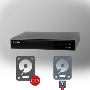 IP-рекордер BLOW 9 каналов 4xPOE 8MP мониторинг