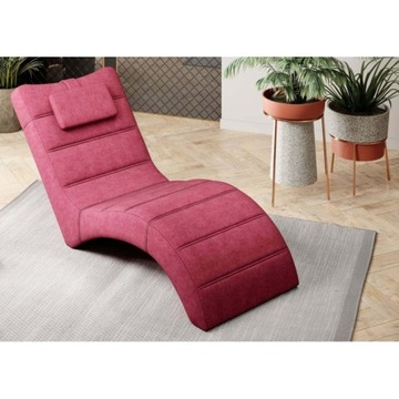 WYPROFILOWANY TAPICEROWANY FOTEL ANGELE LUKSUSOWY SZEZLONG 68X85X170 CM