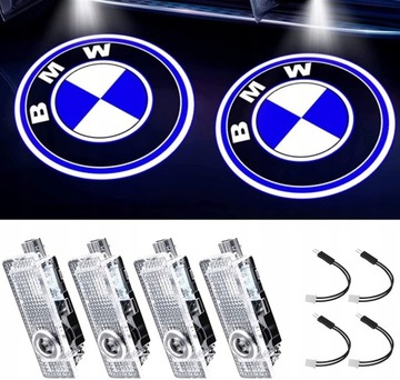 4 części Projektor logo na drzwi samochodu z BMW