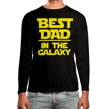 KOSZULKA LONG NAPIS BEST DAD IN THE GALAXY