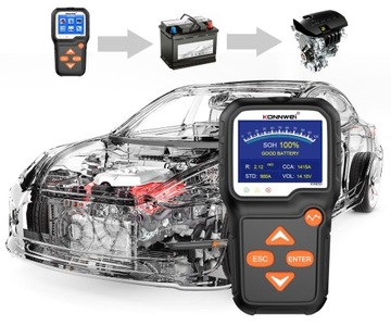 ТЕСТЕР АККУМУЛЯТОРА 6 В 12 В Konnwei KW650 Распечатать