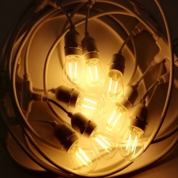 САДОВЫЙ СВЕТ-ГИРЛЯНД, БЕЛЫЙ, ДЛЯ ТЕРРАСЫ, САДА, БАЛКОНА E27 20M + 20x LED