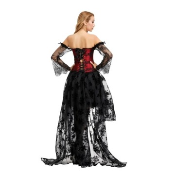 Women Sexy Off-Shoulder Sleeves Lace Corset with T