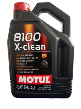 Syntetyczny olej Motul 8100 X-Clean 5W40 C3 5l