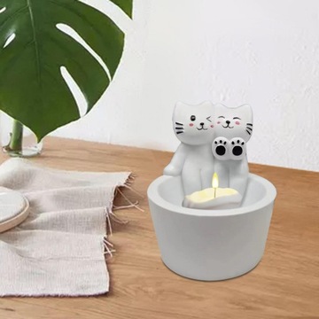 Подсвечник из смолы Cat Design для домашнего декора, настольный подсвечник