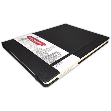 Альбом для рисования с ластиком, А4, 50 листов, твердый переплет, закладка, черный альбом для рисования