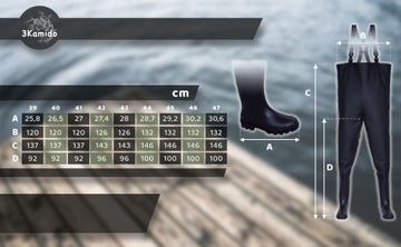 3Kamido CLASSIC рыболовные вейдерсы, зеленые, размер 43