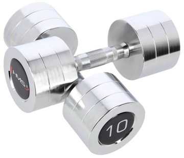 HMS Hantle Hantelki Chromowane Do Ćwiczeń Fitness Treningu 2x10 kg