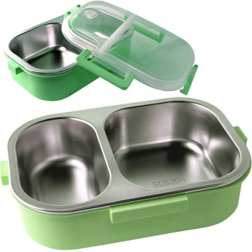 LUNCHBOX ŚNIADANIÓWKA TERMOS OBIADOWY POJEMNIK TERMICZNY NA ŻYWNOŚĆ STAL