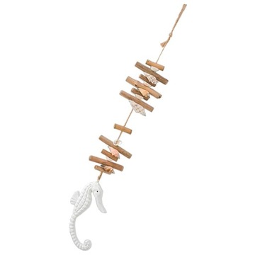 Nautical Theme Seahorse Wall Sign With White