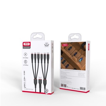 КАБЕЛЬ XO 1 и 2 м, 6 в 1, USB — Micro USB-C LIGHTNING