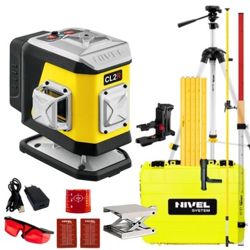 LASER KRZYŻOWY CZERWONY CL2R NIVEL SYSTEM + ZESTAW