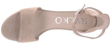 КОЖАНЫЕ ЖЕНСКИЕ САНДАЛИИ RYŁKO БЕЖЕВЫЕ 38