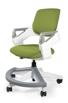 Fotel dziecięcy Rookee - BL411 Olive Unique krzesło obrotowe z podnóżkiem