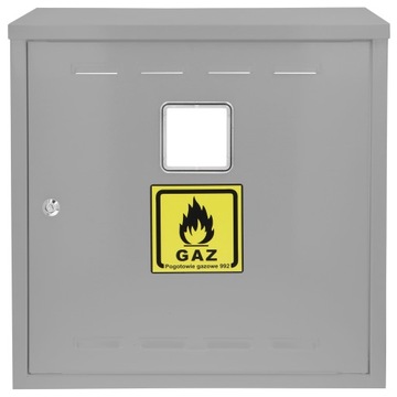 SZAFKA GAZOWA SKRZYNKA 70x80x25 SZARA BEZ PLECÓW