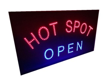 Reklama diodowa LED HOT SPOT OPEN 80x46 cm neon