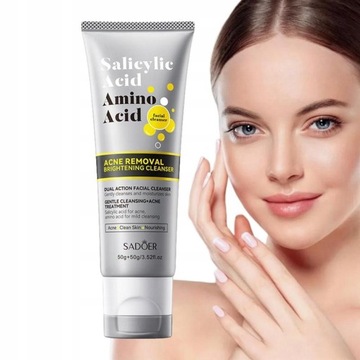 Rozjaśniający mycie twarzy aminokwas płyn do