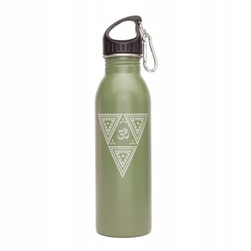 Bidon butelka stalowa + 2 korki 700 ml Trójkąty