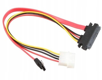 Комбинированный кабель Sata 22Pin для жесткого диска Sata 7Pin Molex 4P