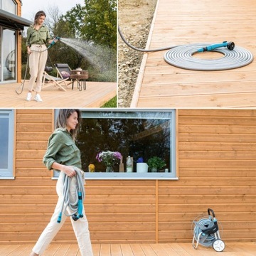 ПРОЧНЫЙ ВЫДВИЖНОЙ САДОВЫЙ ШЛАНГ 15 м + ПИСТОЛЕТ