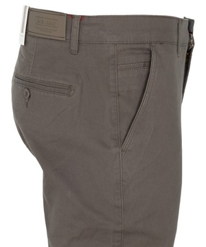 SPODNIE MATERIAŁOWE BAWEŁNIANE CIEMNO-BEŻOWE W33