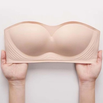 Women Strapless Bra Invisible Bra Clothing Skin XL