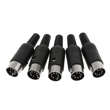 5 sztuk DIN Mini wtyk męski złącze audio do klawiatury/myszy komputerowej D