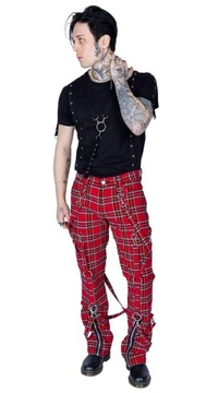 Punkowe spodnie w kratę Midas Pants S