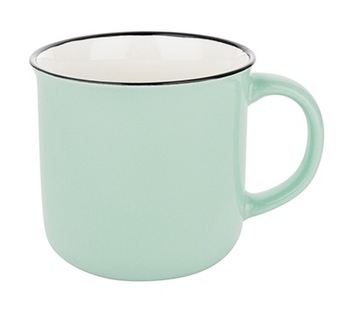 KUBEK PORCELANOWY MONOKOLOR MIĘTOWY FLORINA 390 ML