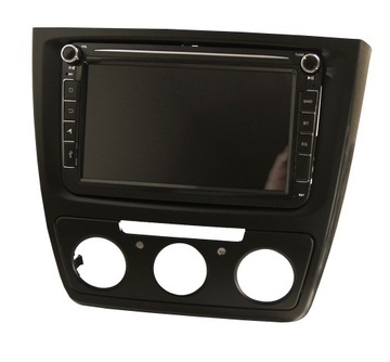 Маскирующая рамка на магнитолу Skoda Yeti 2009-2017 гг.