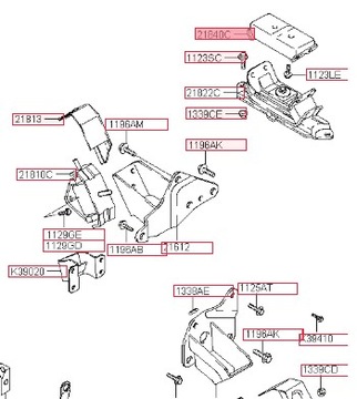 HYUNDAI OE 21840 H1220 DRŽÁKY DRŽÁK MOTORU