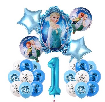 KRAINA LODU POTĘŻNY ZESTAW URODZINOWY BALONY CYFRA