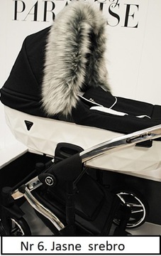 Меховая отделка на капюшоне коляски - мех для коляски.