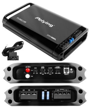 WZMACNIACZ SAMOCHODOWY 2 KANAŁY 250W CAR AUDIO