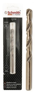 WIERTŁO DO METALU KOBALTOWE 8mm HSS-Co 6% DO STALI ŻELIWA MOCNE SCHMITH